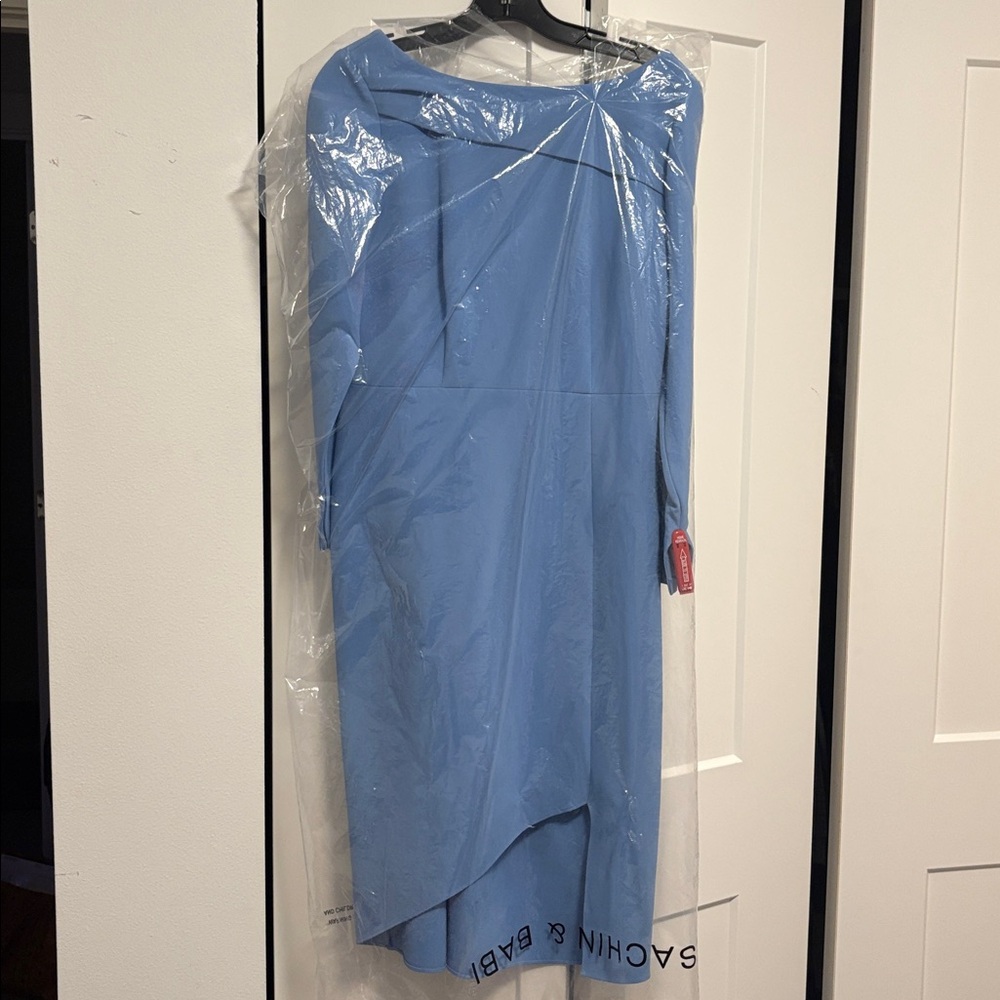 NWT [Sachin + Babi] Patrizia Bateau Neck Midi Dress in Chambray Blue Women’s 8 - Picture 13 of 13